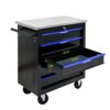 5 Drawer Multifunctional Tool Cart With Wheels - Black / Blue - Image 11