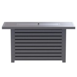 Propane / Gas Outdoor Fire Pit Table With Lid - Gray