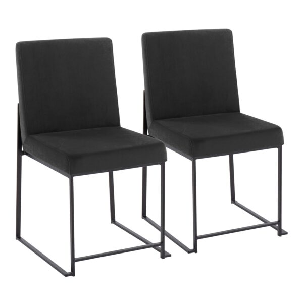 Fuji - Contemporary High Back Dining Chair (Set of 2) - Black