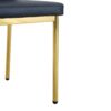 Luxury Simple Chair (Set of 6) Material High Resilience Dining Chair With Metal Leg - Black / Gold - Image 17