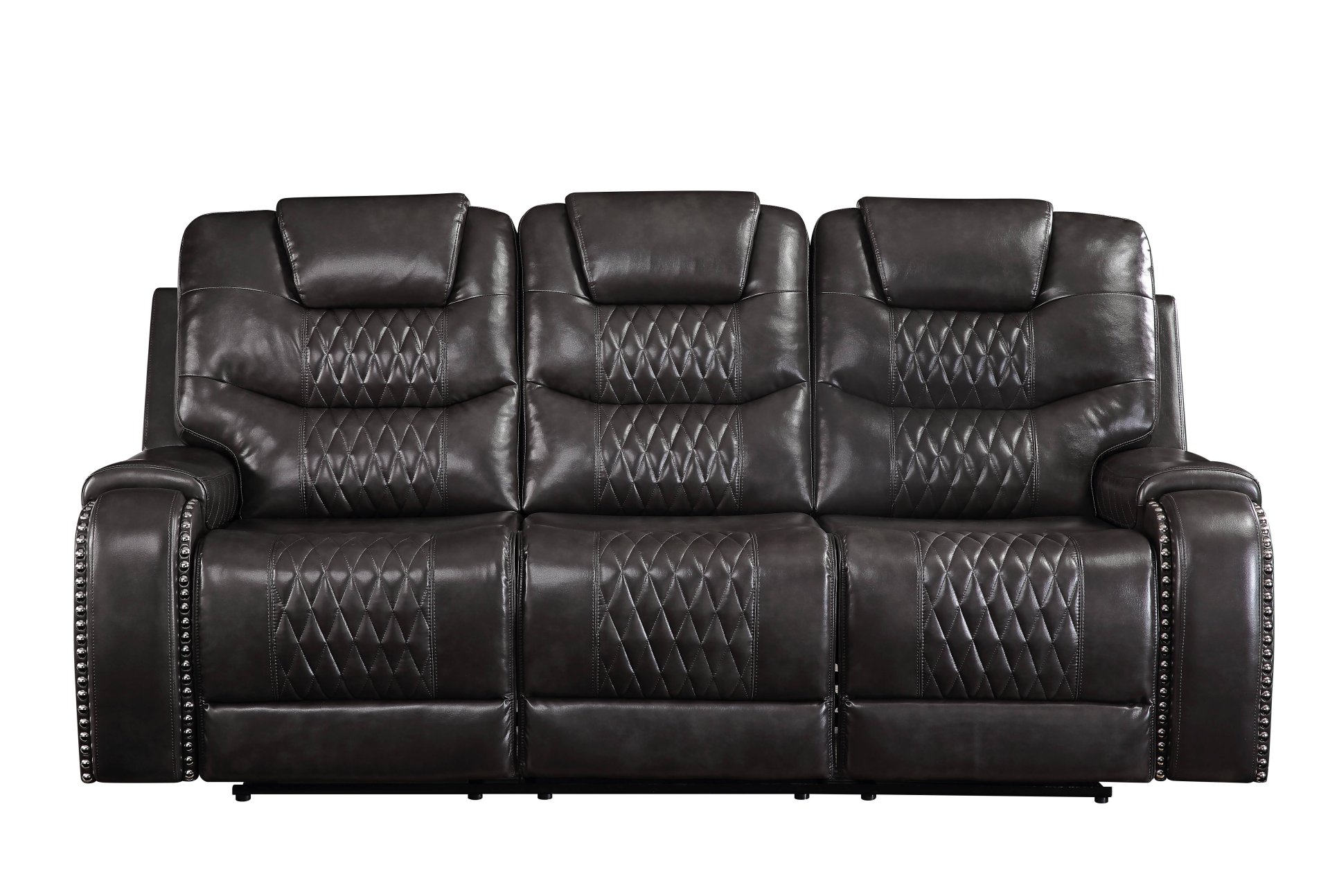 Braylon - 3 Pieces Living Room Set, Manual Recliner - Brown - Image 5