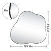 Cloud Shaped Metal Accent Wall Mirror - Black - Image 3