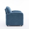 Oversized Reading Armchair With Thick Cushions, High Back Support - Blue - Image 9