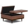 Mariah - Lift Top Table Storage Ottoman - Brown - Image 3