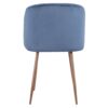 Fran - Contemporary Dining Chair (Set of 2) - Walnut / Blue - Image 5