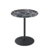 Circa - End Table With Marble Textured Top - Black - Image 7