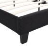 King Size Upholstered Platform Bed Frame With Linen Fabric Headboard, No Box Spring Needed, Wood Slat Support - Black - Image 12