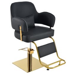 Elegant Barber Chair, Salon Chair For Hair Stylis, With Heavy Duty Hydraulic Pump Adjustable Barber Chair For Beauty Salon Spa Equipment - Golden / Black