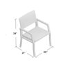 Outdoor Wicker Dining Chair With Water Resistant Cushions (Set of 2) - White / Brown - Image 3