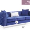 Paige - Sofa - Blue - Image 5