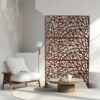 Outdoor & Indoor Privacy Screen Metal Privacy Screen, Freestanding Decorative Privacy Screen For Deck Balcony Patio - Rust Red - Image 14