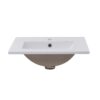 Modern Small Bathroom Vanity Cabinet With Ceramic Basin, Ample Storage, 1 Soft-Close Door - White - Image 18