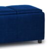 Avalon - Storage Ottoman - Blue - Image 9