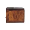Large Curve Upper Slot Floating Bedside Table - Dak Brown - Image 7