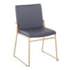 Dutchess - Contemporary Dining Chair (Set of 2) - Gold / Gray - Image 2