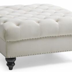 Charming Traditional Ottoman - Ivory