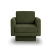 360° Modern Swivel Accent Chairs Round Armchair, Thick Padded Lounge Sofa Upholstered Comfy (Set of 2) - Green - Image 7
