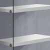 Bookshelf, Bookcase, Etagere, 5 Tier, Glossy Clear Tempered Glass - White - Image 2