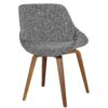 Fabrico - Mid-Century Modern Dining Chair (Set of 2) - Walnut / Gray - Image 4