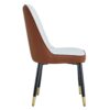 Modern Dining Chair (Set of 4) With Light Dual Tone Backrest And Metal Legs - Brown / Light Gray - Image 8