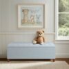 Shandra - Tufted Top Upholstered Storage Bench - Light Blue - Image 2