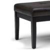 Lacey - Tufted Ottoman Bench - Distressed Black - Image 4