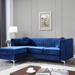 Delray - Sofa Chaise - Navy Blue