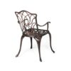 Outdoor Dining Chair With Floral Design And Curved Saber Legs (Set of 2) - Copper - Image 6