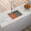 Single Bowl Undermount Workstation Kitchen Sink 23" X 19" X 10" With Accessories - Brushed Nickel - Image 2