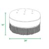Yolanda - Round Upholstered Accent Ottoman - Almond White - Image 8