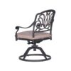Patio Outdoor Aluminum Dining Swivel Rocker Chairs With Cushion (Set of 2) - Spectrum Sand - Image 4