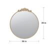 Round Wall Mounted Mirror With Frame For Bathroom Living Room - Gold - Image 5