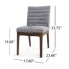 Mid Century Modern Dining Chair (Set of 2) With Channel Stitching - Dark Gray - Image 3