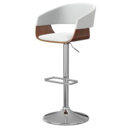 Lowell - Adjustable Swivel Bar Stool - White
