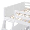 Full Over Full Bunk Bed With Desk - White - Image 8