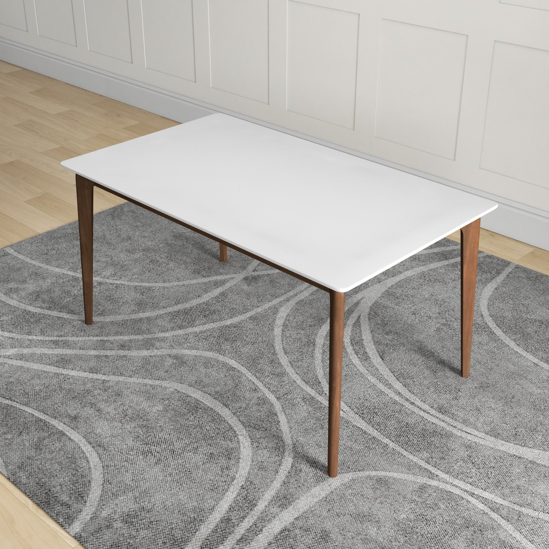 Lindsey - White Top Dining Table - Brown / White - Image 16