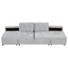 Versatile Sofa Bed Modular Sofa Free Combined Sofa With 2 Storage Racks - Gray - Image 14