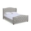 Fontana - Queen Wingback Upholstered Platform Bed Frame - Silver Gray - Image 4