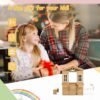 Wooden Playhouse For Kids Outdoor With Working Door, Windows, Mailbox, Bench, Flowers Pot Holder - Natural - Image 8