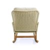 Contemporary Minimalist Wicker Rocking Chair Set With Soft Polyester Cushions And Durable Wooden Frame For Indoor And Outdoor Spaces - Ivory - Image 9