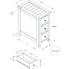 Accent End Table, Storage Drawer, Transitional - Espresso - Image 12