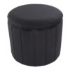 Lindsey - Contemporary / Glam Folding Storage Ottoman - Black - Image 4