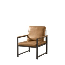 Retro Leisure Accent Chair With Extra Soft Padding - Camel
