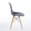 Chair, KD Leg, Plastic Seat (Set of 4) - Black - Image 3