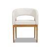 Mirah - Modern Open Barrel Dining Chair - Eggshell White - Image 2