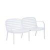 Luna - Outdoor Patio Loveseat - White / Green - Image 9