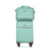 4 Piece Set (16/20/24/28), Softshell Suitcase Spinner Wheels Terylene Luggage Sets Carry On Suitcase Luggage Lightweight Durable Suitcase - Green - Image 13