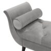 Alma - Tufted Flared Arm Entryway Bench - Opal Gray - Image 7