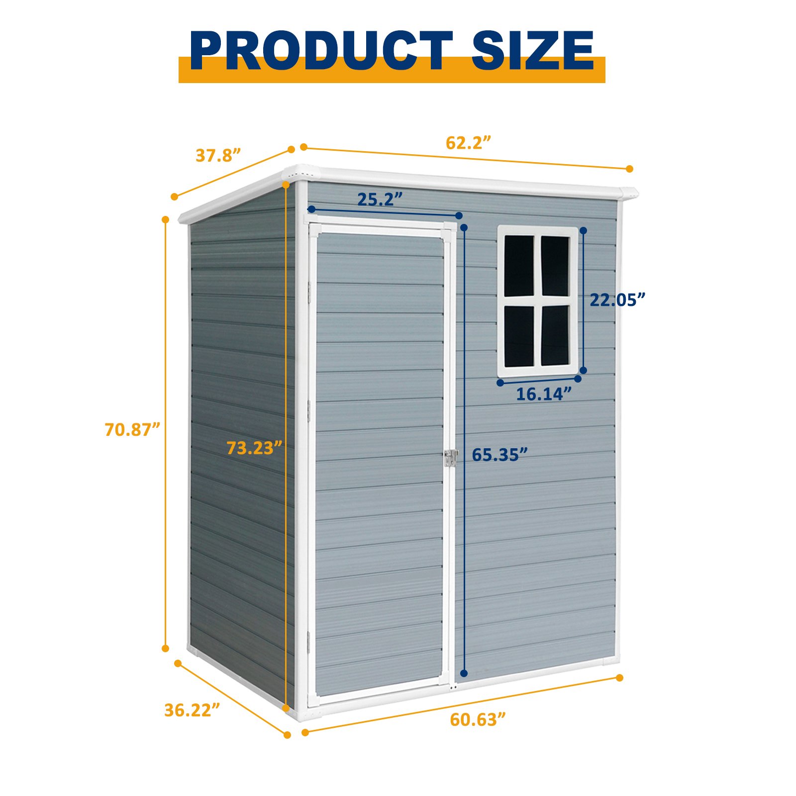 Resin Outdoor Storage Shed Kit-Perfect To Store Patio Furniture - Gray - Image 3