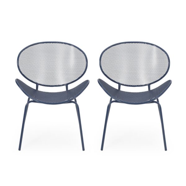 Elba - Contemporary Chair Set For Outdoor Relaxation - Navy